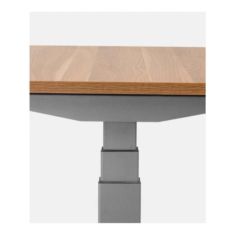 Standing Desk, Charcoal, 52" H x 48" W x 30" D, Walnut