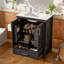 Meuble-lavabo moderne avec lavabo, rangement intelligent avec tiroir et tablettes-143116940