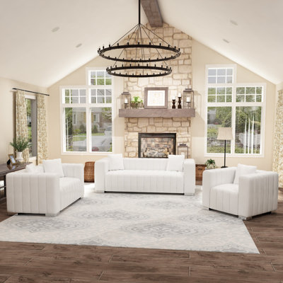 Clifford 3 - Piece Velvet Living Room Set