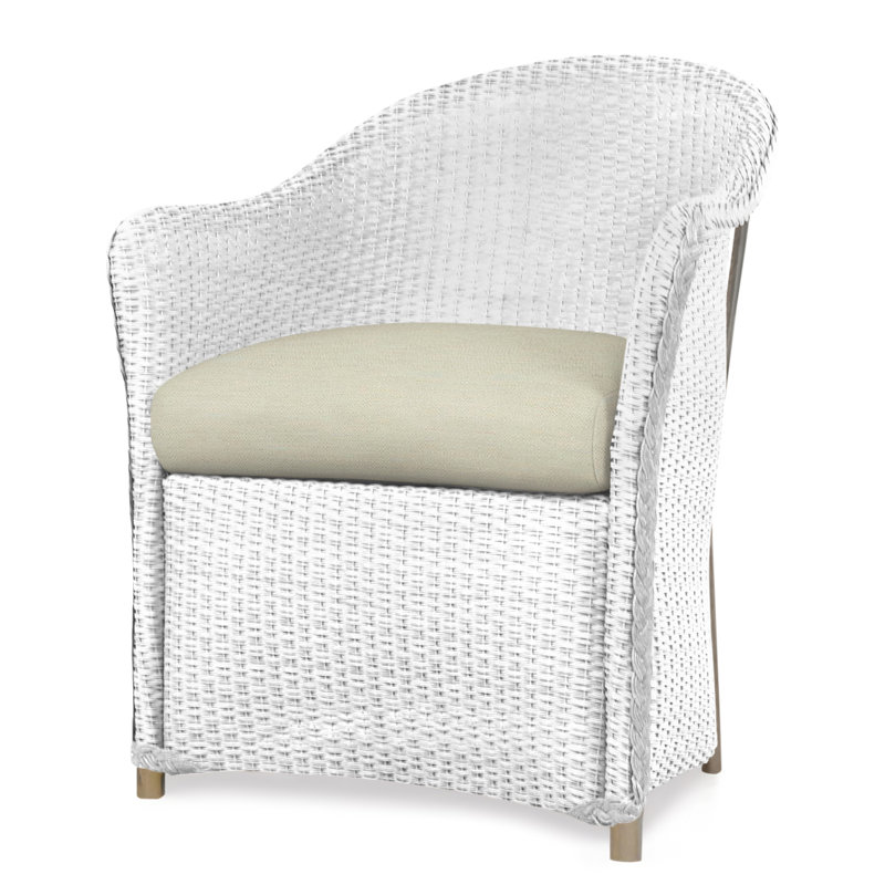 Weekend Retreat Outdoor Dining Armchair, White, Serene Spa