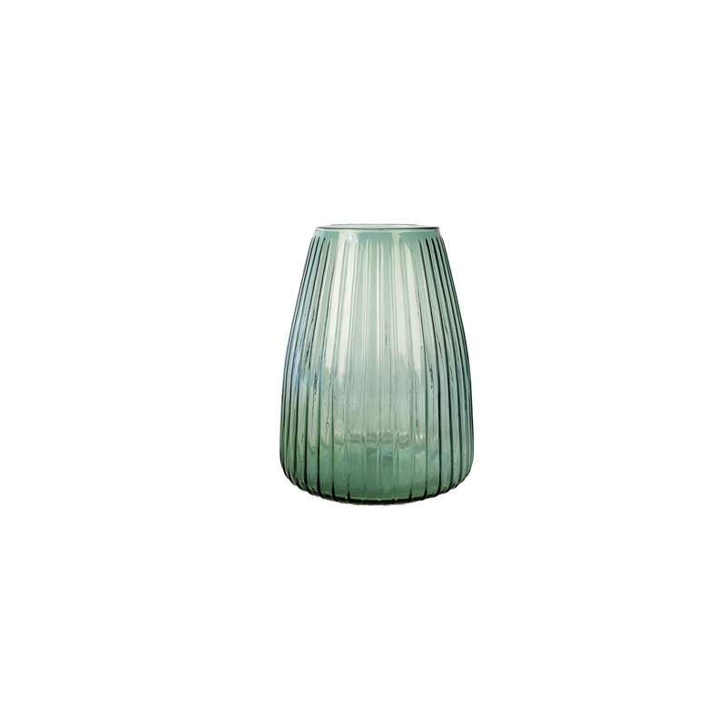 Dim Table Vase, 30cm H x 19.5cm W x 19.5cm D, Light Green