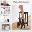Banc échelle en bois d'hévéa pliable Fletchley-2090851124