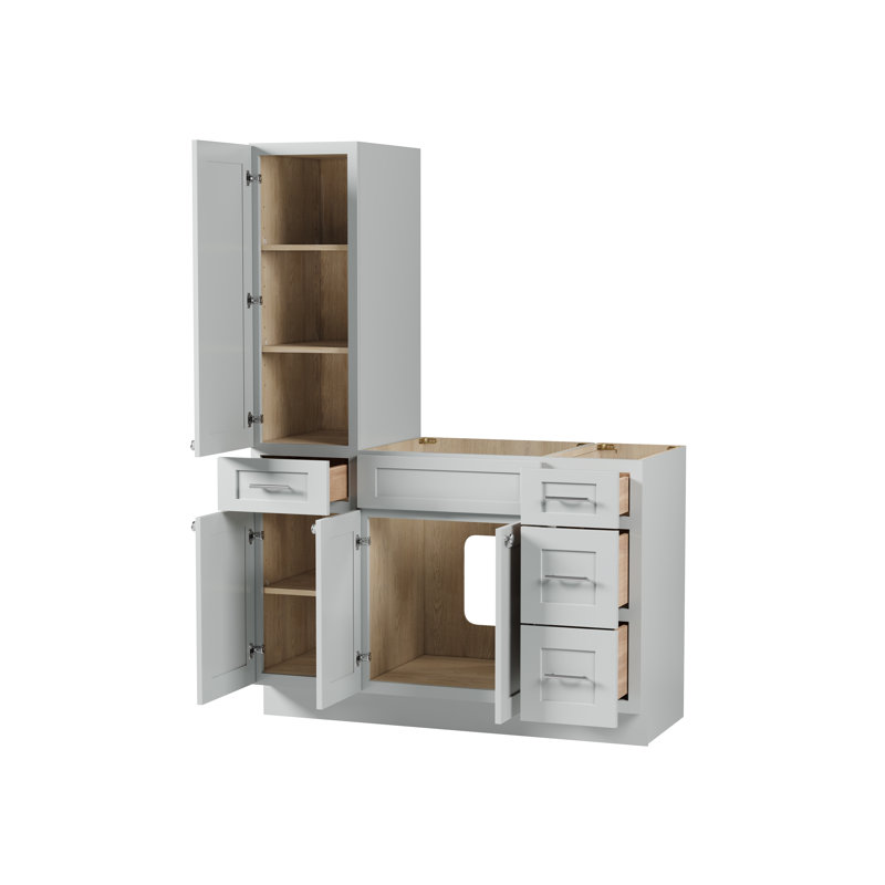 Ensemble de meuble-lavabo simple 51 po Disar, Gris