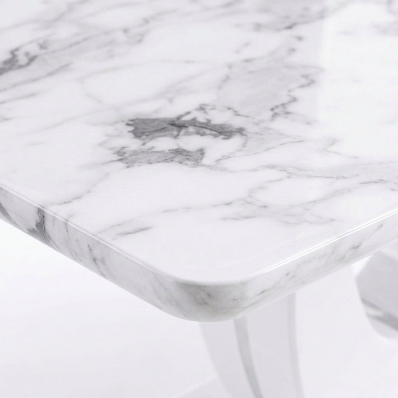 Table de salle à manger Avdain, Blanc