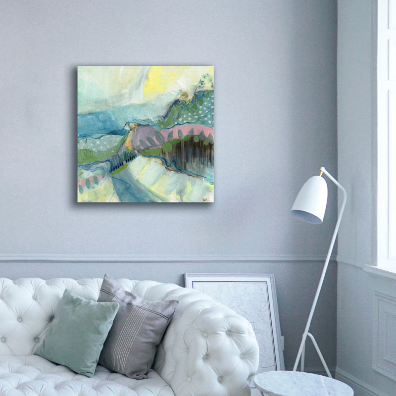 «Explore No 1» par Ann Thompson, art mural sur toile, H 37 po x l 37 po x P 1,5 po