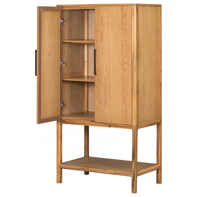 Armoire sophistiquée avec plusieurs fonctions de rangement, Naturel