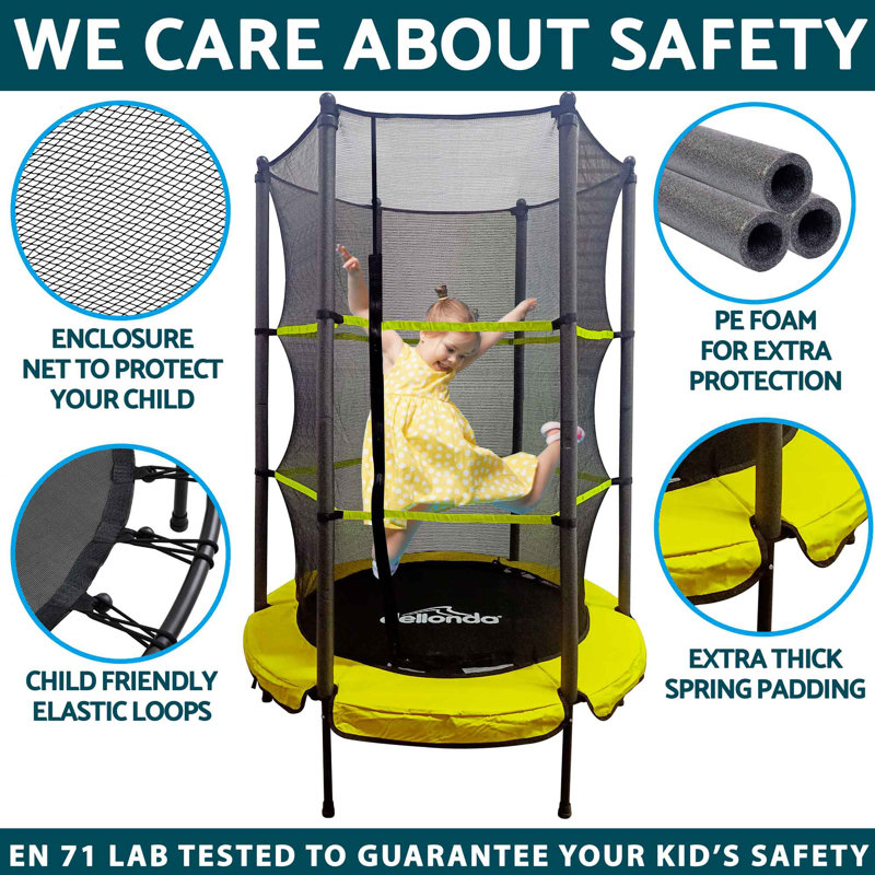 5' Toddler Trampoline with Safety Enclosure