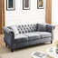 Velours gris 3 et canapé-lit - Pratique et élégant + style construit avec la durabilité à l'esprit. Coussins en mousse de structure en bois massif pour la détente.-1849633833