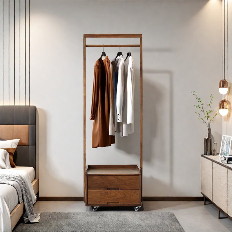 Space-Saving Coat Rack & Storage Cabinet