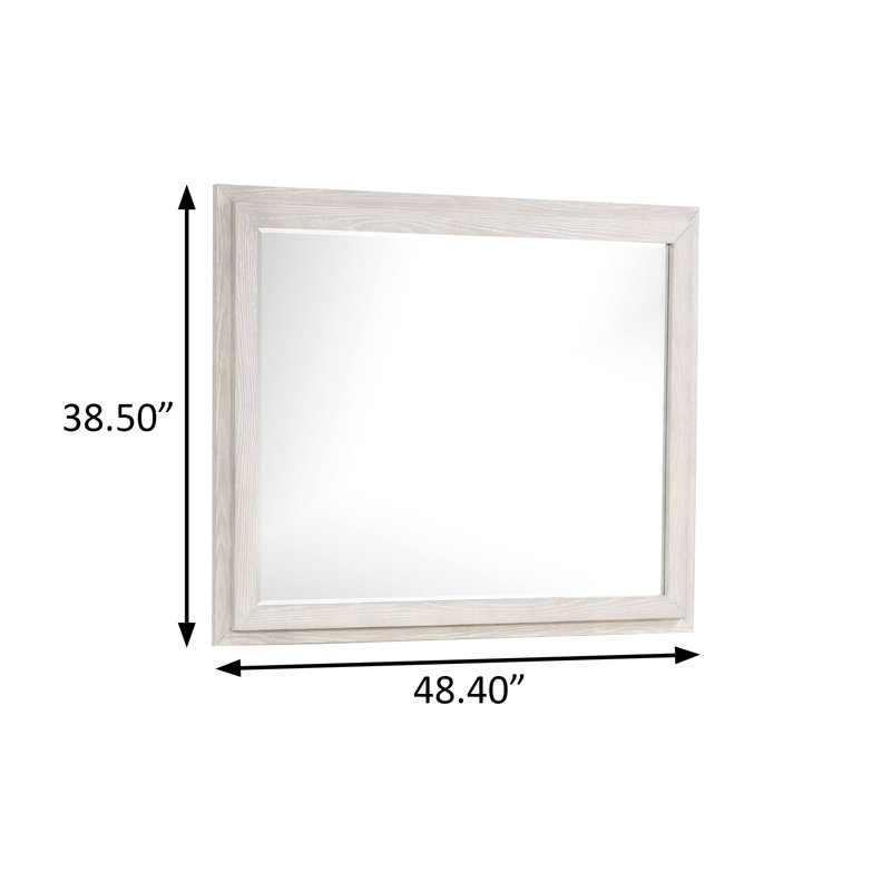 48.4"W Transitional Mirror, Weathered Gray