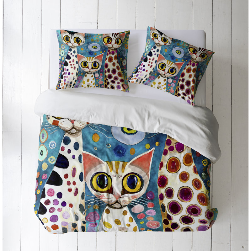 Modern & Contemporary Polyester Duvet Cover, Twin Duvet Cover + 1 Queen Sham