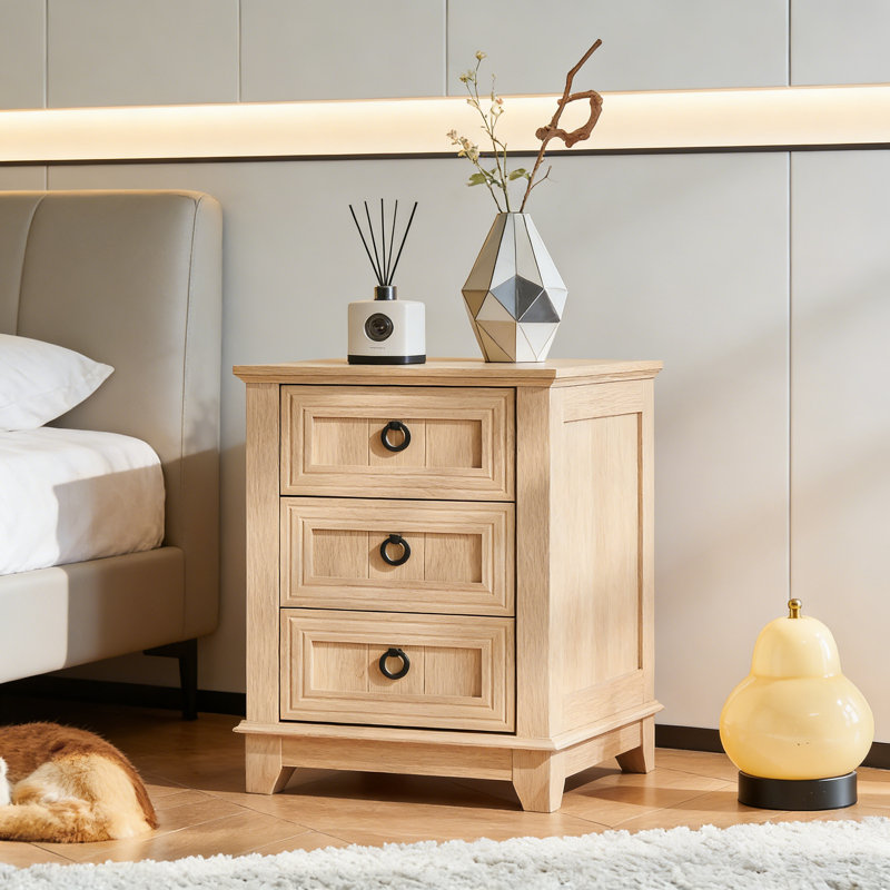 46cm W Manufactured Wood Bedside Table