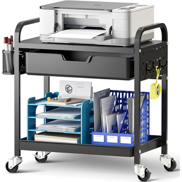 Co-t 23.2 H x 20.6 W Printer Stand with Wheels | Wayfair 23.2 H x 20.6 W Printer Stand with Wheels