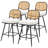 Upholstered Swivel Counter Stool With Rattan Backrest-1809150581-1809150590