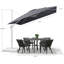 Parasol excentré carré gris clair en porte-à-faux 108 po Robinetta-1720952808