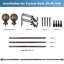 Tringle à rideaux télescopique simple 5/8 po Charlton Home®-2001874527-2002497456