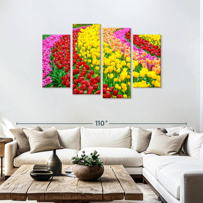 Jardin de tulipes Harnek Spring, H 48 po x l 75 po