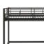 Lit mezzanine simple en métal avec tablette supérieure et échelle de rangement latérale-906701051