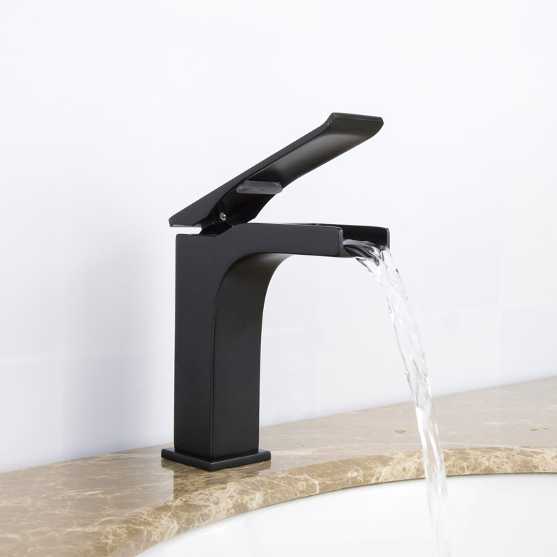 Robinet de salle de bain Ravine Waterfall, Noir mat