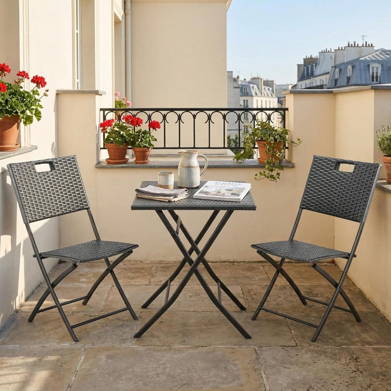 Patio Dining Set with, Grey