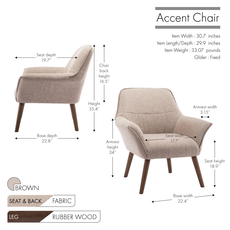 Felicia Armchair, Brown