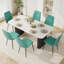 Ensemble de table de salle à manger 70,9 po Marble Texture-1587023304-1587023310-1587475903