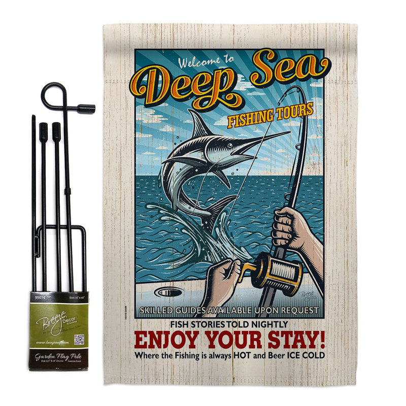 Double Sided 18.5'' H x 13'' W Polyester Flag Set