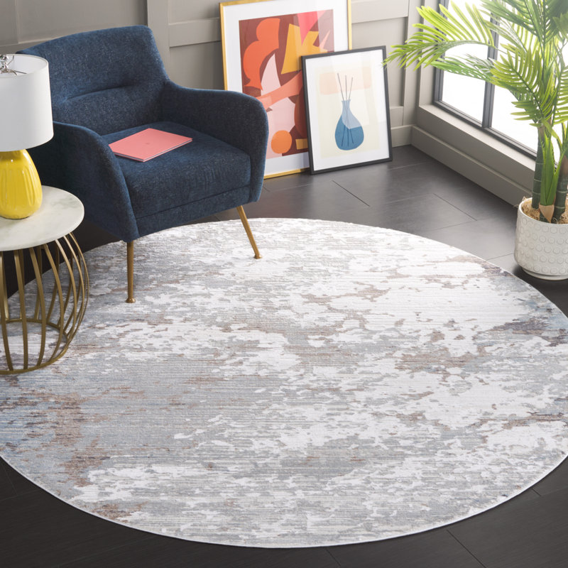 Platinum Performance Abstract Rug, Round 6'7"