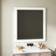 32-Inch Square Matte White Bathroom Mirror, Distinctive Design And Hassle- Installation Easy