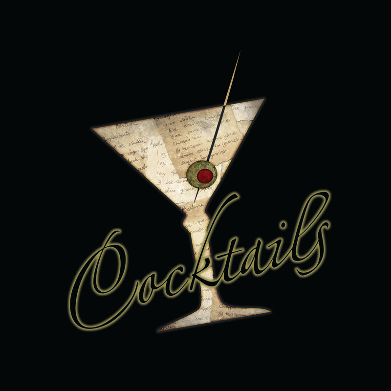 Cocktails - Wrapped Canvas Painting, 91cm H x 91cm W x 3.8cm D