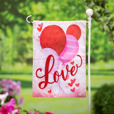 Valentine Love Balloon Applique Garden