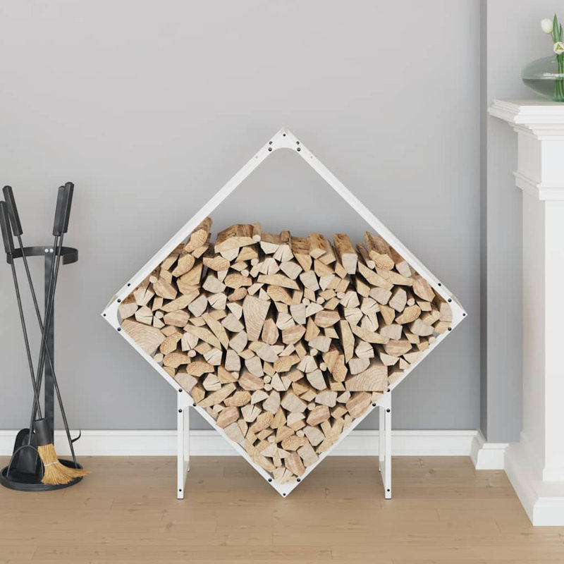 Support à bois de chauffage en acier laminé à froid 39,4 x 9,8 x 39,4 po, Vert olive