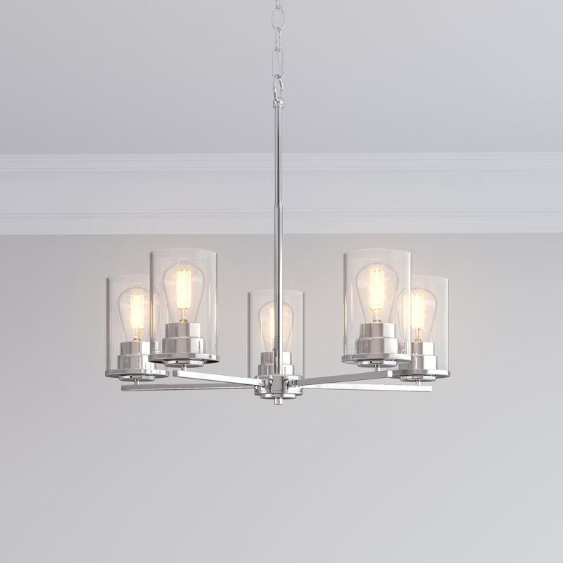 Verlana 5 - Light Dimmable Classic / Traditional Chandelier, Chrome
