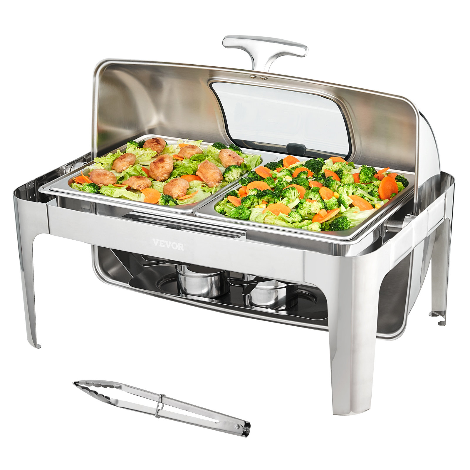 Prep & Savour 9 Quart Commercial Electric Chafing Dish Buffet Food Warmers