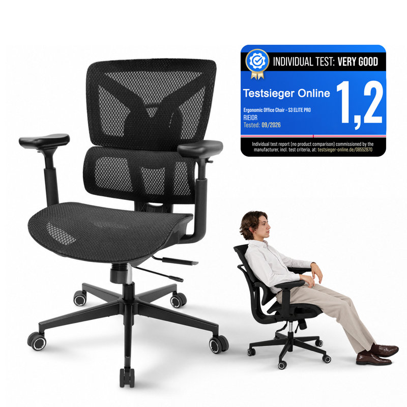 RIEIOR Mesh Task Chair, Black