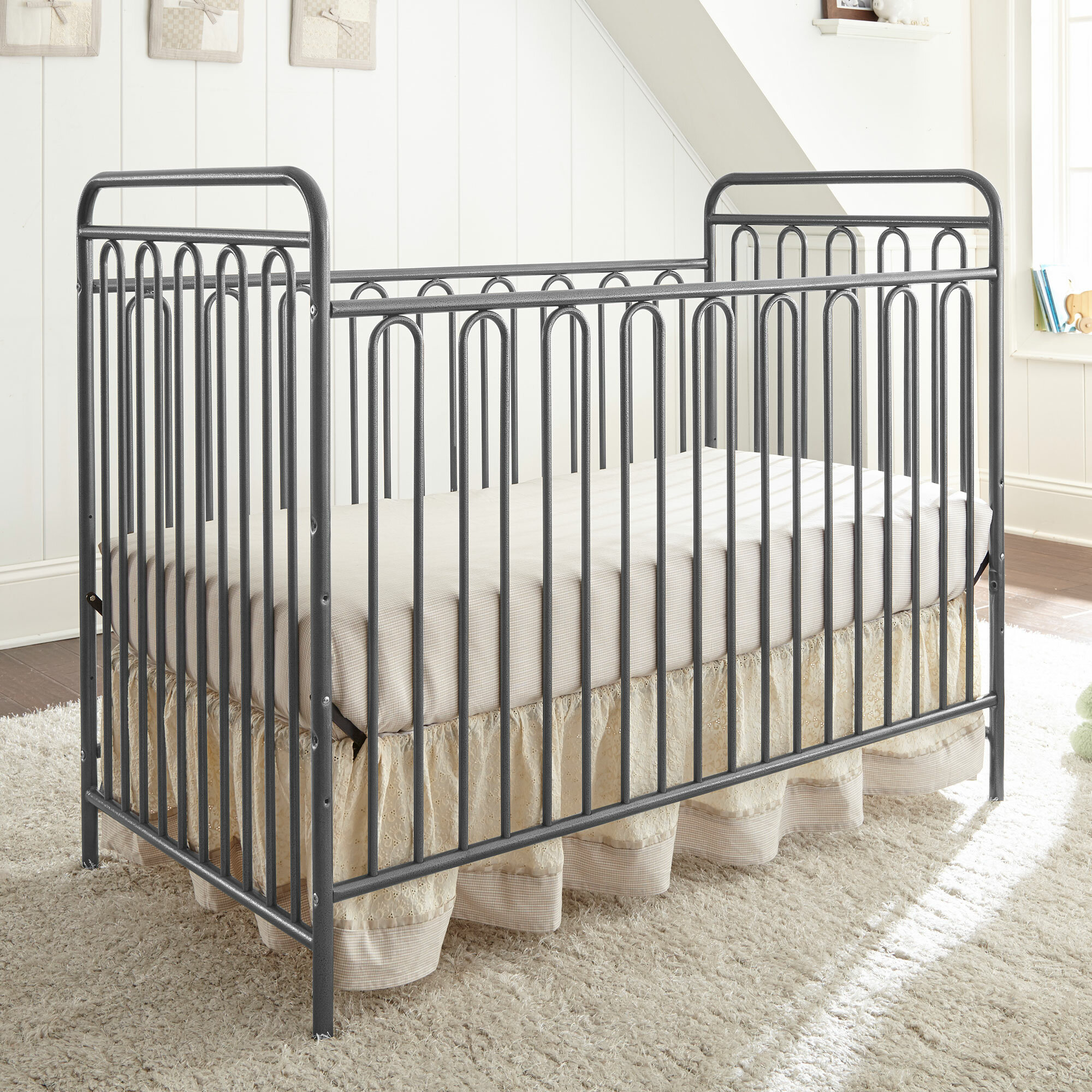 Gold metal shop baby crib