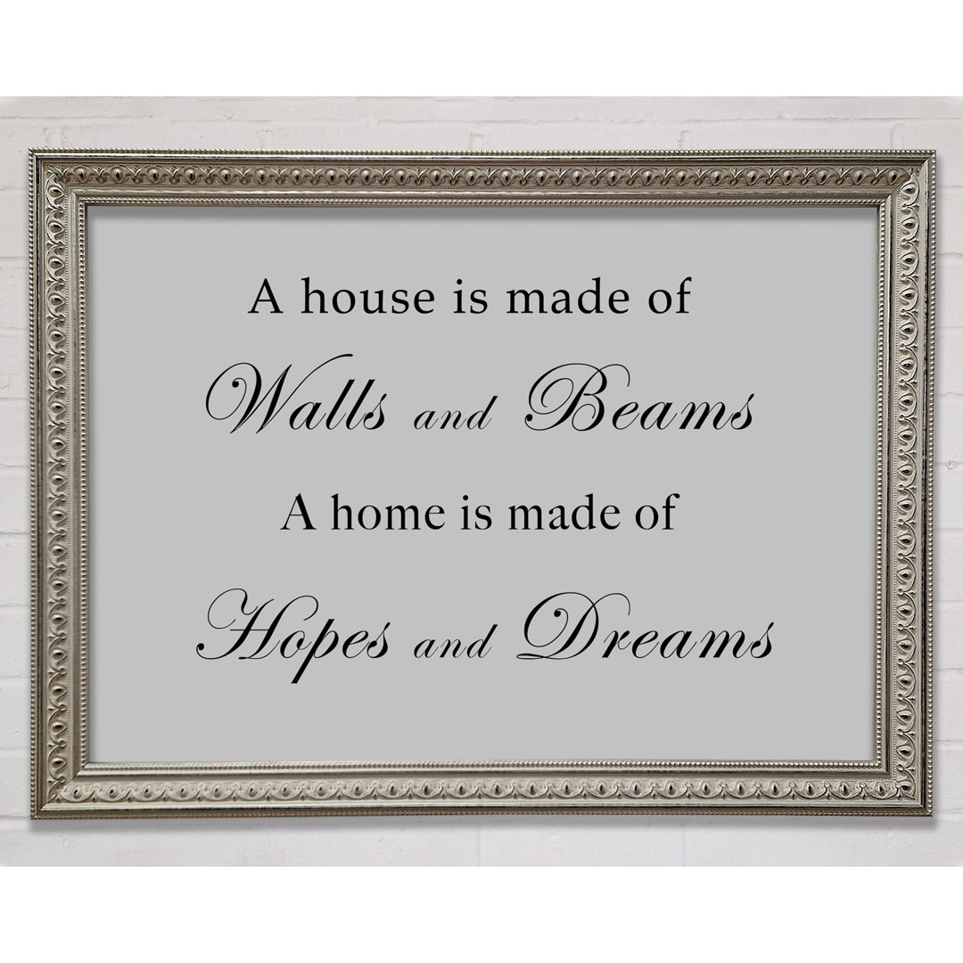 Home Quote Walls N Beams Hopes N Dreams Gerahmter Druck