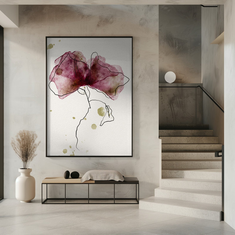 "ADMIRATION" Framed Textured Wall Art, Black Framed, 14" H x 10" W