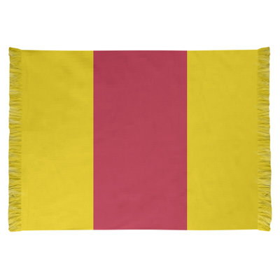 Tapis rayé jaune / rouge St Louis