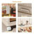 19.69" Side Wide Folding Storage Cabinet