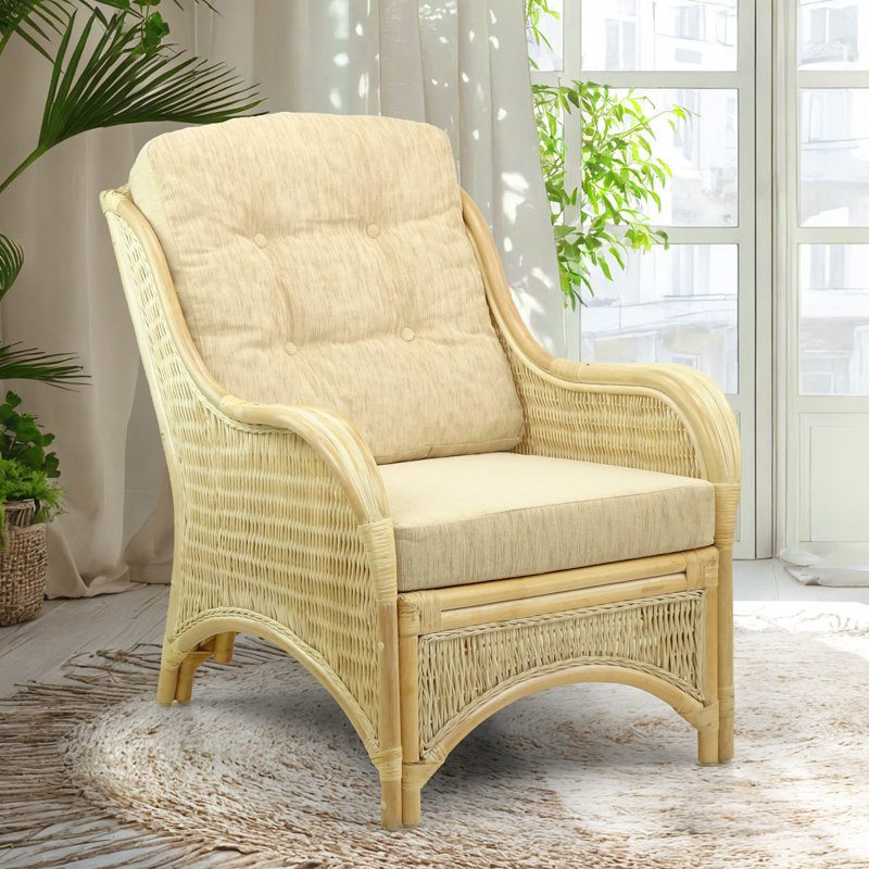 Fauteuil large de 28 po Boba, Polypropylène / oléfine crème, Naturel
