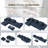 Boneless 184" Oversized Modular Sectional Sofa, 4-Seat Sparkling Chenille Couch with 6 Pillows & No Assembly Required-1525038320