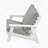 HIPS All-Weather Outdoor Single Sofa with Wood Grain Finish