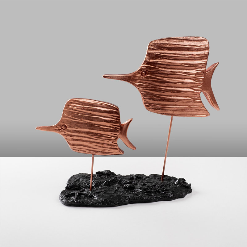 Élégant objet décoratif en bronze, 11,8 po x 10,2 po x 5,5 po | Matériau 100% polyester, élégant et durable | Parfait pour la décoration intérieure, le salon ou le bureau, ajoute une touche de sophistication à tout espace
