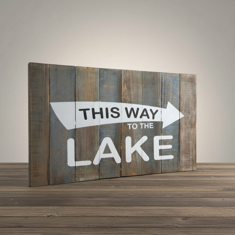 This Way Lake Wall Plaque
