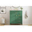 Meuble-lavabo vert de 30 pouces avec lavabo en céramique et beaucoup de rangement - parfait pour les petites salles de bain