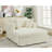 47.7'' Oversized Corduroy Chaise Longue With Ottoman, Deep Seat Reclining Chair Sofa, Comfy Thicked Upholstered Pad Chair,With Foot Stool,OVERSIZE, Movable Ottoman, Beige-1964754402