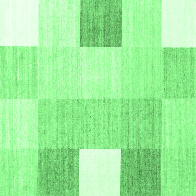 Washable Checkered Indoor Rug, Square 5'