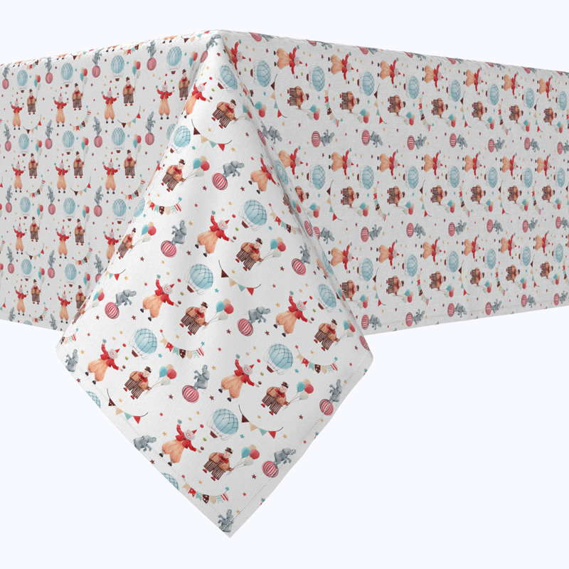 Rectangular Tablecloth, 100% Cotton, 52X104", Circus Time, 84" x 60"
