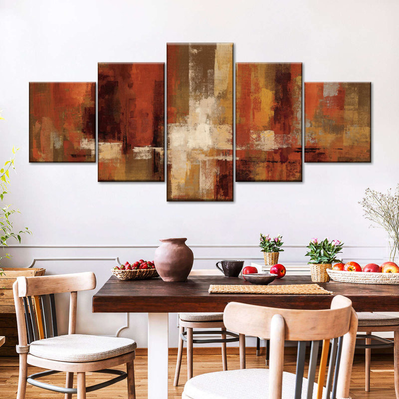 Castanets On Canvas 5 Pieces Set, 30" H x 68" W x 1.25" D
